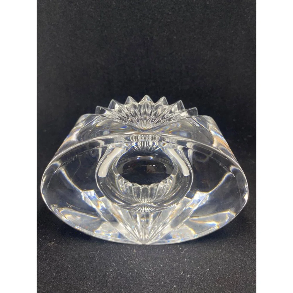 Vintage Mikasa Votive Candle Holder Lead Crystal Cut Clear Glass Heavy - Picture 7 of 12